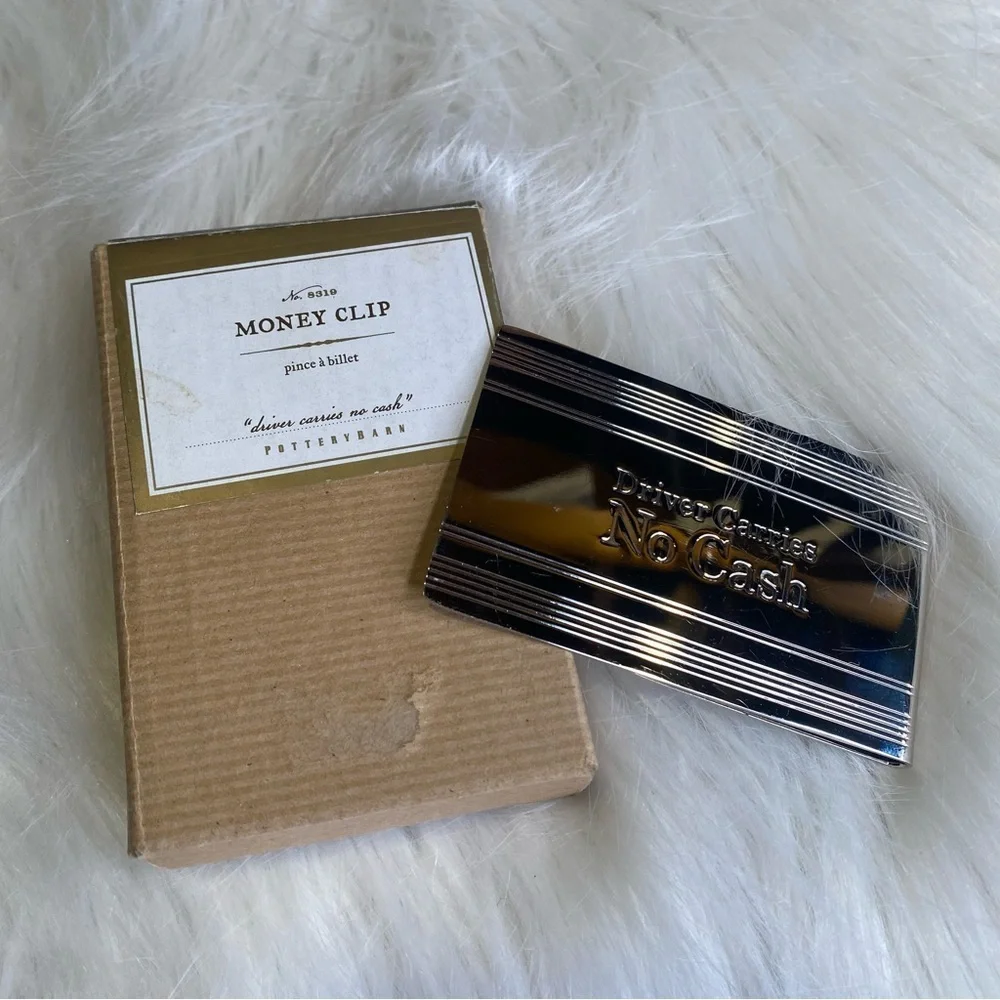 Pottery Barn Silver Money Clip #8319 